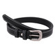 PU Leather Men's Wide Waist Belt With Silver Pin Buckle 20mm Skinny Adjustable Waistband for Jeans Trouser Fashion Accessory